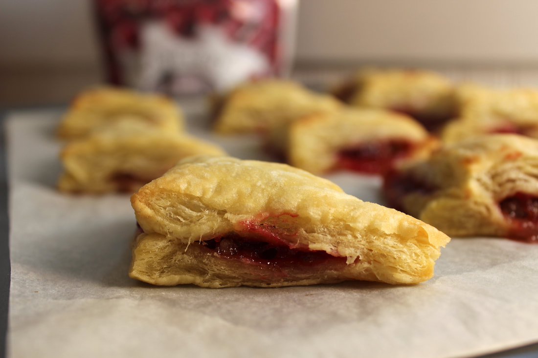 Cranberry Puff Pastry Bites Close-up