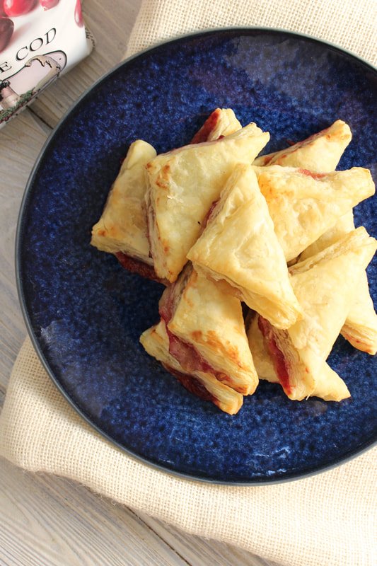 Cranberry Puff Pastry Bites made with Cape Cod Select frozen cranberries